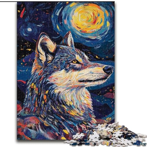 1000-teiliges Puzzle für Erwachsene und Jugendliche, Wolfskunst, Lernspielzeug und Spiele für Erwachsene und Jugendliche (Größe 50x75cm) von MrChunlong