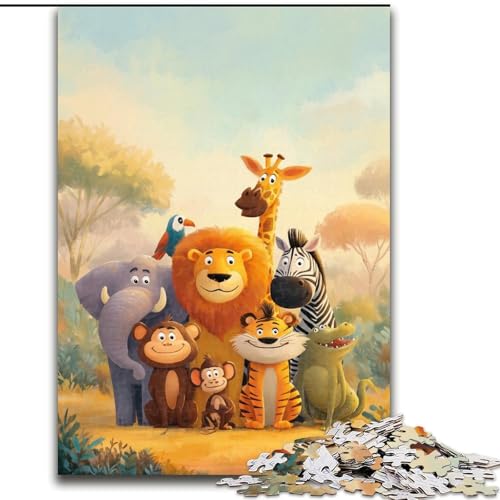 1000-teiliges Puzzle für Erwachsene und Jugendliche, afrikanische Tierwelt, Elefantenspielzeug, Denkspiel, Geburtstagsgeschenk, Geschenke, Wandkunst für Kinder ab 14 Jahren (Größe 26x38cm) von MrChunlong