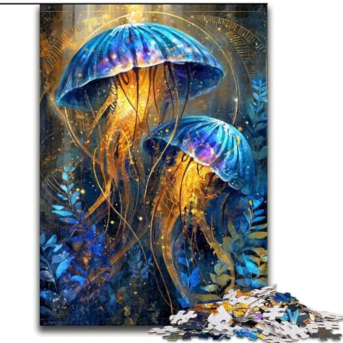 1000-teiliges Puzzle für Erwachsene und Jugendliche, geheimnisvolle Qualle, Elefantenspielzeug, Denkspiel, Geburtstagsgeschenk, Geschenke, Wandkunst für Kinder ab 14 Jahren (Größe 50x75cm) von MrChunlong