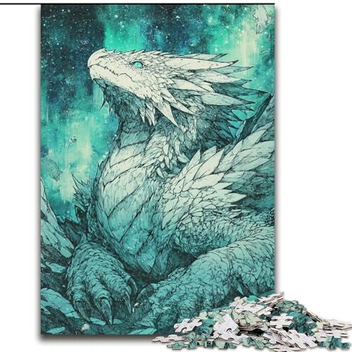 1000-teiliges Puzzle für Erwachsene und Jugendliche, geheimnisvoller Drache, Lernspielzeug und Spiele für Erwachsene und Jugendliche (Größe 50x75cm) von MrChunlong