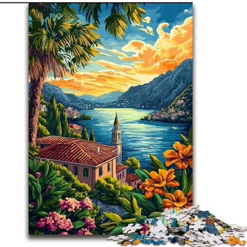 1000-teiliges Puzzle für Erwachsene und Jugendliche, italienisches Stadtbild, Lernspiele, Heimdekoration, geeignet für die Schreibtischdekoration (Größe 50x75cm) von MrChunlong