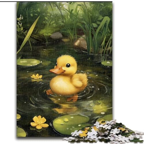 1000-teiliges Puzzle für Erwachsene und Jugendliche, kleine Ente im Lotusblatt, Lernspiele, Heimdekoration, ganze Familie (Größe 50x75cm) von MrChunlong