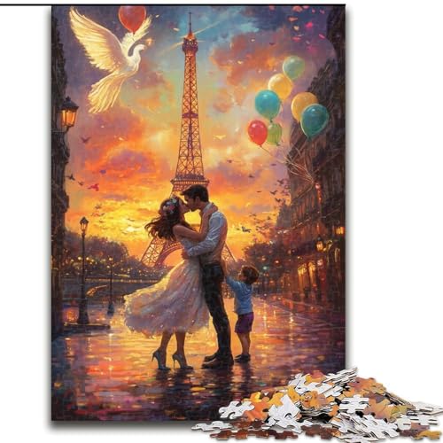 1000-teiliges Puzzle für Erwachsene und Jugendliche, küssendes Paar, Lernspiele, Heimdekoration, ganze Familie (Größe 50x75cm) von MrChunlong