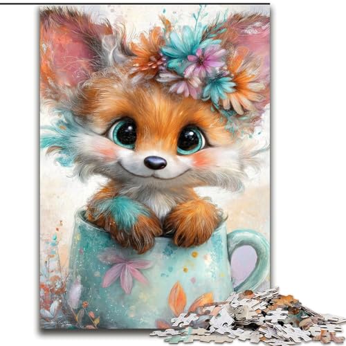 1000-teiliges Puzzle für Erwachsene und Jugendliche, süßer Fuchs, Lernspiele, Heimdekoration, ganze Familie (Größe 26x38cm) von MrChunlong