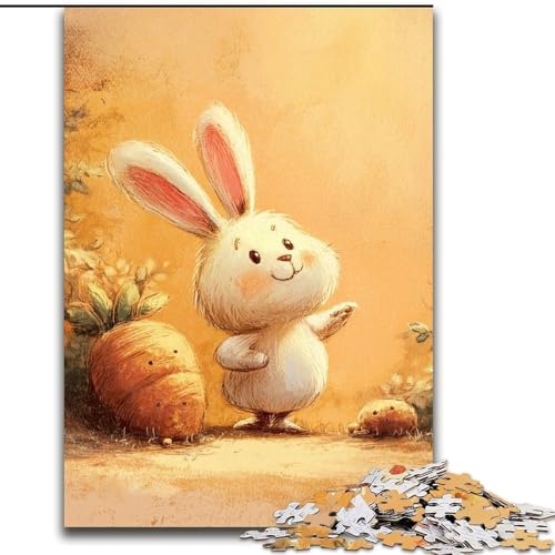 1000-teiliges Puzzle für Erwachsene und Jugendliche, süßes Kaninchen, Elefantenspielzeug, Denkspiel, Geburtstagsgeschenk, Geschenke, Wandkunst, für Kinder ab 14 Jahren (Größe 26x38cm) von MrChunlong