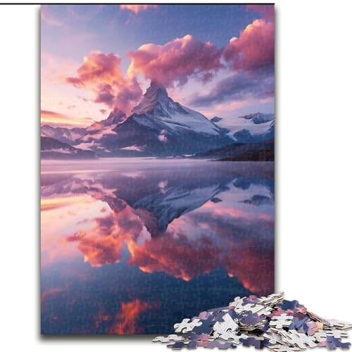 1000-teiliges Puzzle für Erwachsene und Jugendliche, wunderschöne Berge und Seen, Lernspiele, Heimdekoration, geeignet für die Schreibtischdekoration (Größe 50x75cm) von MrChunlong