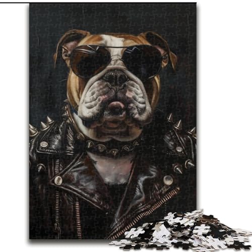 1000-teiliges Puzzle für Erwachsene und Jugendliche,Bulldogge im Fell,geeignet für Personen ab 14 Jahren,anspruchsvoll zu vervollständigen,Aber lustig und humorvoll,tolles Geschenk (Größe 26x38cm) von MrChunlong