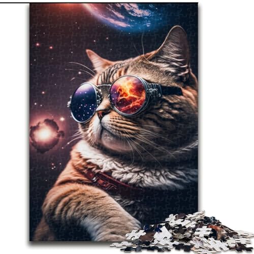 1000-teiliges Puzzle für Erwachsene. Das Cosmic Cat Mander Puzzle aus Pappe, mit interaktivem Familienspiel, Kinder ab 14 Jahren. 1000 Teile(26x38cm) von MrChunlong