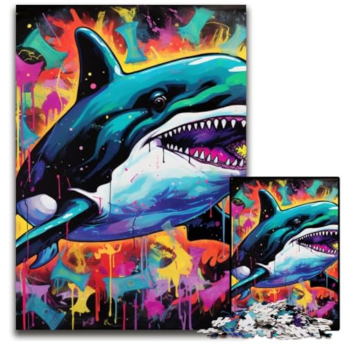 1000-teiliges Puzzle mit Graffiti-Malerei, Wal-Puzzle, anspruchsvolles Denkspiel für Teenager, unterhaltsames interaktives Spiel für die ganze Familie, 50x75cm/19,68x29,52 Zoll 1000-teiliges Puzzle mit Graffiti-Malerei, Wal-Puzzle, anspruchsvolles Denkspiel für Teenager, unterhaltsames interaktives Spiel für die ganze Familie, 50x75cm/19,68x29,52 Zoll von MrChunlong