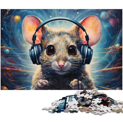 Art Animal Mouse 1000-teiliges Puzzle für Erwachsene, Holzpuzzle, anspruchsvolles DIY-Dekorationsspiel, interaktives Familienspielzeug, 50x75cm/19,68x29,52 Zoll Art Animal Mouse 1000-teiliges Puzzle für Erwachsene, Holzpuzzle, anspruchsvolles DIY-Dekorationsspiel, interaktives Familienspielzeug, 50x75cm/19,68x29,52 Zoll von MrChunlong