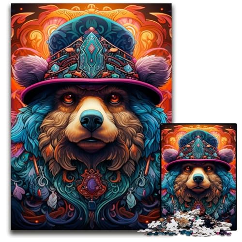 Art Brown Bear Puzzle 1000 Teile für Erwachsene Holzpuzzles Heimdekoration und Urlaubsspaß 50x75cm/19,68x29,52 Zoll Art Brown Bear Puzzle 1000 Teile für Erwachsene Holzpuzzles Heimdekoration und Urlaubsspaß 50x75cm/19,68x29,52 Zoll von MrChunlong