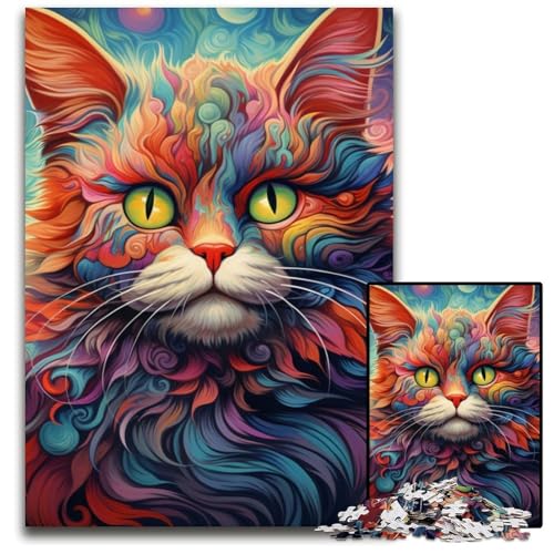 Art Cat Puzzle für Erwachsene, 1000-teiliges Kartonpuzzle für Erwachsene, anspruchsvolles Denkspiel für Teenager, Spaß für den Familienspieleabend, 26x38cm/10,23x14,96 Zoll Art Cat Puzzle für Erwachsene, 1000-teiliges Kartonpuzzle für Erwachsene, anspruchsvolles Denkspiel für Teenager, Spaß für den Familienspieleabend, 26x38cm/10,23x14,96 Zoll von MrChunlong