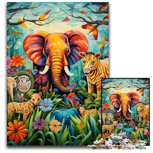 Art Elephant 1000-teiliges Puzzle aus Holz, Puzzle für Erwachsene, anspruchsvolles Denkspiel, entspannendes Spielzeug für Teenager, 50x75cm/19,68x29,52 Zoll Art Elephant 1000-teiliges Puzzle aus Holz, Puzzle für Erwachsene, anspruchsvolles Denkspiel, entspannendes Spielzeug für Teenager, 50x75cm/19,68x29,52 Zoll von MrChunlong