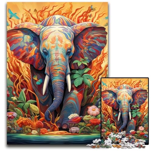 Art Elephant 1000-teiliges Puzzle aus Pappe, Puzzles für Erwachsene, anspruchsvolles Denkspiel, entspannendes Spielzeug für Teenager, 26x38cm/10,23x14,96 Zoll Art Elephant 1000-teiliges Puzzle aus Pappe, Puzzles für Erwachsene, anspruchsvolles Denkspiel, entspannendes Spielzeug für Teenager, 26x38cm/10,23x14,96 Zoll von MrChunlong