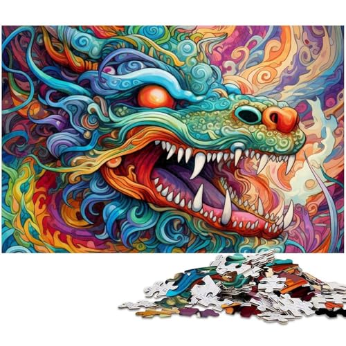 Art Flying Dragons Puzzle für Erwachsene, 1000-teiliges Puzzle für Erwachsene, Familie und Freunde, geeignet für Kinder ab 14 Jahren, 26x38cm/10,23x14,96 Zoll Art Flying Dragons Puzzle für Erwachsene, 1000-teiliges Puzzle für Erwachsene, Familie und Freunde, geeignet für Kinder ab 14 Jahren, 26x38cm/10,23x14,96 Zoll von MrChunlong