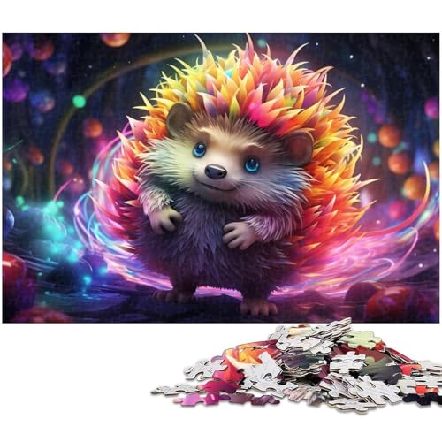 Art Hedgehog JigsawPuzzle 1000 Teile für Erwachsene, anspruchsvolle Rätsel, Denksportaufgabe, Spiel für Erwachsene, interaktive Familienaktivität, 26x38cm/10,23x14,96 Zoll Art Hedgehog JigsawPuzzle 1000 Teile für Erwachsene, anspruchsvolle Rätsel, Denksportaufgabe, Spiel für Erwachsene, interaktive Familienaktivität, 26x38cm/10,23x14,96 Zoll von MrChunlong