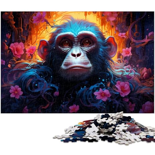 Art Monkey Puzzle 1000 Teile für Erwachsene, Puzzle für Erwachsene, DIY-Heimdekor-Geschenk, Denkspiel, 50x75cm/19,68x29,52 Zoll Art Monkey Puzzle 1000 Teile für Erwachsene, Puzzle für Erwachsene, DIY-Heimdekor-Geschenk, Denkspiel, 50x75cm/19,68x29,52 Zoll von MrChunlong