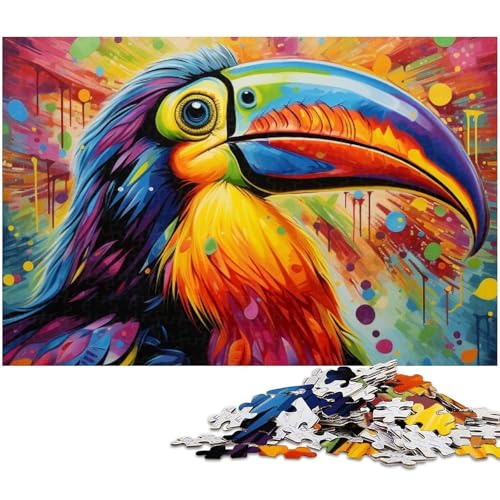 Art Toucans 1000-teiliges Puzzle, anspruchsvolles Denkspiel, Familienaktivität, Heimdekoration, 50x75cm/19,68x29,52 Zoll Art Toucans 1000-teiliges Puzzle, anspruchsvolles Denkspiel, Familienaktivität, Heimdekoration, 50x75cm/19,68x29,52 Zoll von MrChunlong