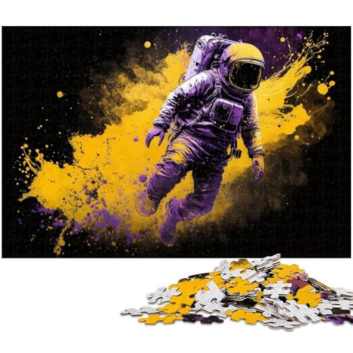 Astronaut 1000-Teile-Puzzle-Geschenke Unmögliche Puzzles für Erwachsene Herausfordernde Denksportaufgabe für Teenager, Familienspaß Interaktives Spiel 50x75cm/19,68x29,52 Zoll von MrChunlong