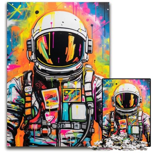 Astronauten-Graffiti-Puzzle, 1000 Teile, Holzpuzzle für Erwachsene, anspruchsvolles Denkspiel – entspannendes Spielzeug für Teenager, 50x75cm/19,68x29,52 Zoll Astronauten-Graffiti-Puzzle, 1000 Teile, Holzpuzzle für Erwachsene, anspruchsvolles Denkspiel – entspannendes Spielzeug für Teenager, 50x75cm/19,68x29,52 Zoll von MrChunlong