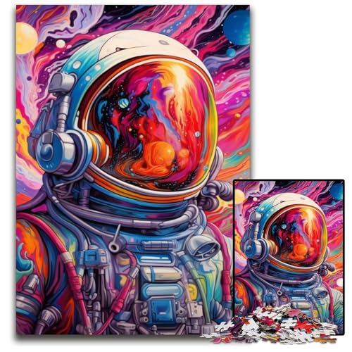 Astronauten-Puzzle für Erwachsene, 1000-teiliges Holzpuzzle für Erwachsene, anspruchsvolles Denkspiel für Teenager, Spaß für den Familienspieleabend, 50x75cm/19,68x29,52 Zoll von MrChunlong
