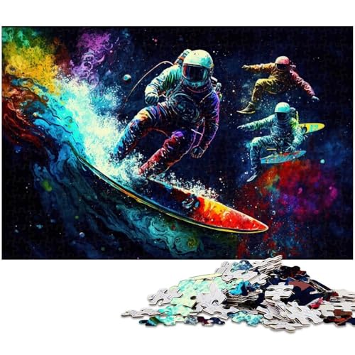 Astronauten-Surf-Puzzle 1000 Teile für Erwachsene, anspruchsvolles Rätsel, Denksportaufgabe, Spiel für Erwachsene, interaktive Familienaktivität, 50x75cm/19,68x29,52 Zoll Astronauten-Surf-Puzzle 1000 Teile für Erwachsene, anspruchsvolles Rätsel, Denksportaufgabe, Spiel für Erwachsene, interaktive Familienaktivität, 50x75cm/19,68x29,52 Zoll von MrChunlong