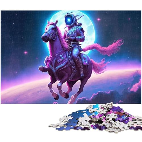 Astronautenpferd 1000-teiliges Puzzle aus Holz, DIY-Dekoration, Gehirn-Herausforderung, für Erwachsene, Familie, 50x75cm/19,68x29,52 Zoll Astronautenpferd 1000-teiliges Puzzle aus Holz, DIY-Dekoration, Gehirn-Herausforderung, für Erwachsene, Familie, 50x75cm/19,68x29,52 Zoll von MrChunlong