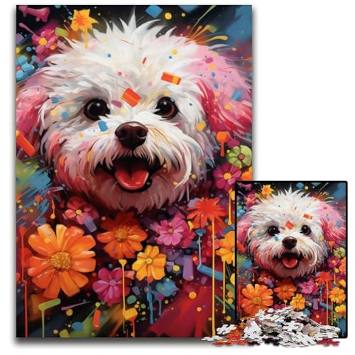 Bichon Frise 1000-teiliges Puzzle aus Holz für Erwachsene, anspruchsvolles Denkspiel – entspannendes Spielzeug für Teenager, 50x75cm/19,68x29,52 Zoll Bichon Frise 1000-teiliges Puzzle aus Holz für Erwachsene, anspruchsvolles Denkspiel – entspannendes Spielzeug für Teenager, 50x75cm/19,68x29,52 Zoll von MrChunlong