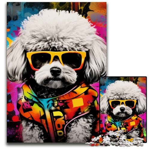 Bichon Frise Graffiti Künstlerisches 1000-teiliges Puzzle für Erwachsene. Puzzles für Erwachsene. Ideal für Liebhaber. Perfektes Weihnachts-,Neujahrs- und Valentinstagsgeschenk. 50x75cm Bichon Frise Graffiti Künstlerisches 1000-teiliges Puzzle für Erwachsene. Puzzles für Erwachsene. Ideal für Liebhaber. Perfektes Weihnachts-,Neujahrs- und Valentinstagsgeschenk. 50x75cm von MrChunlong