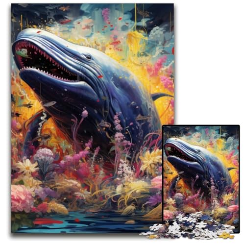 Blauwal-Puzzle, 1000 Teile, Geschenke, Unmögliches Puzzle für Erwachsene, Herausforderndes Denkspiel für Teenager, Familienspaß, Interaktives Spiel, 50x75cm/19,68x29,52 Zoll Blauwal-Puzzle, 1000 Teile, Geschenke, Unmögliches Puzzle für Erwachsene, Herausforderndes Denkspiel für Teenager, Familienspaß, Interaktives Spiel, 50x75cm/19,68x29,52 Zoll von MrChunlong
