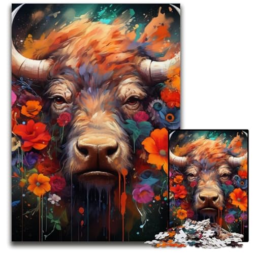 Buffalo 1000-teiliges Puzzle für Erwachsene, Holzpuzzle, perfekte Dekoration für Zuhause oder das Büro, 50x75cm/19,68x29,52 Zoll Buffalo 1000-teiliges Puzzle für Erwachsene, Holzpuzzle, perfekte Dekoration für Zuhause oder das Büro, 50x75cm/19,68x29,52 Zoll von MrChunlong
