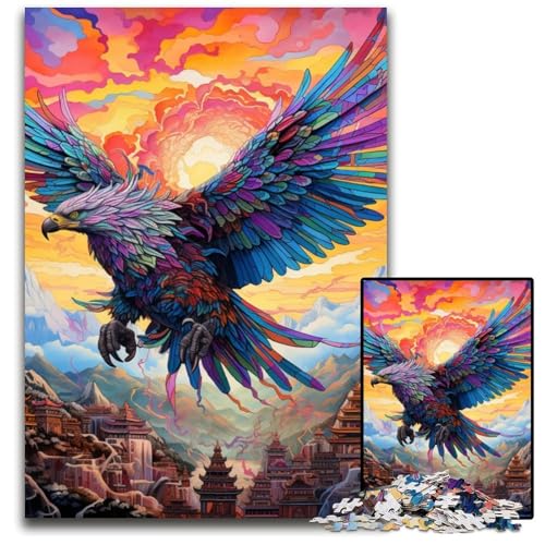 Bunte Adler-Puzzles für Erwachsene, 1000-teiliges Holzpuzzle für Erwachsene, anspruchsvolles Denkspiel für Teenager, Spaß für den Familienspieleabend, 50x75cm/19,68x29,52 Zoll Bunte Adler-Puzzles für Erwachsene, 1000-teiliges Holzpuzzle für Erwachsene, anspruchsvolles Denkspiel für Teenager, Spaß für den Familienspieleabend, 50x75cm/19,68x29,52 Zoll von MrChunlong
