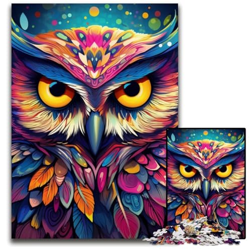Bunte Eulen-Puzzles für Erwachsene, 1000 Teile, Familie und Freunde, geeignet für Kinder ab 14 Jahren, 26x38cm/10,23x14,96 Zoll Bunte Eulen-Puzzles für Erwachsene, 1000 Teile, Familie und Freunde, geeignet für Kinder ab 14 Jahren, 26x38cm/10,23x14,96 Zoll von MrChunlong