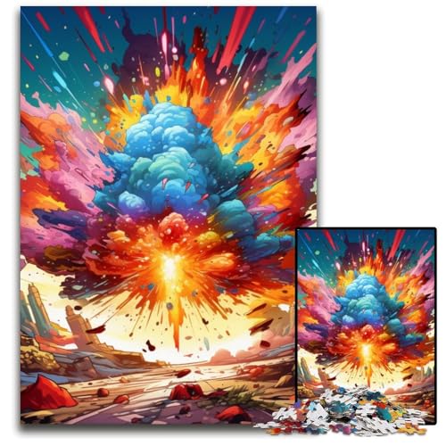 Bunte Explosion 1000-teiliges Puzzle für Erwachsene, Holzpuzzle, entspannende Unterhaltung, Heimdekoration, 50x75cm/19,68x29,52 Zoll Bunte Explosion 1000-teiliges Puzzle für Erwachsene, Holzpuzzle, entspannende Unterhaltung, Heimdekoration, 50x75cm/19,68x29,52 Zoll von MrChunlong