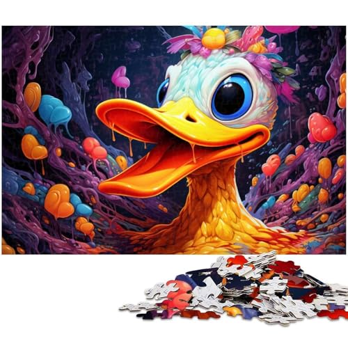 Bunte Kunstenten, 1000-teiliges Puzzle für Erwachsene, Holzpuzzle, anspruchsvolles Denkspiel für Teenager, Spaß für den Familienspielabend, 50x75cm/19,68x29,52 Zoll von MrChunlong