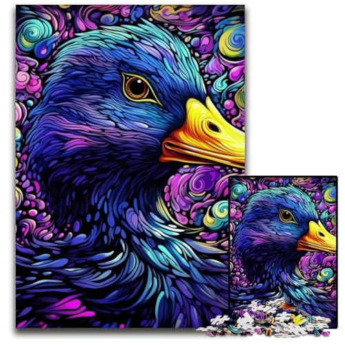 Bunte lila Ente, 1000 Teile Puzzle, Geschenke, Unmögliches Puzzle für Erwachsene, Herausforderndes Denkspiel für Teenager, Familienspaß, Interaktives Spiel, 26x38cm/10,23x14,96 Zoll Bunte lila Ente, 1000 Teile Puzzle, Geschenke, Unmögliches Puzzle für Erwachsene, Herausforderndes Denkspiel für Teenager, Familienspaß, Interaktives Spiel, 26x38cm/10,23x14,96 Zoll von MrChunlong