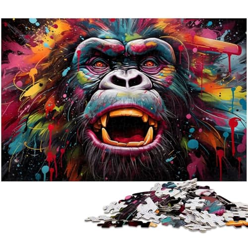 Bunter AFFE Puzzle für Erwachsene, 1000 Teile, Holzpuzzle, Denkspiel für Teenager, 50x75cm/19,68x29,52 Zoll Bunter AFFE Puzzle für Erwachsene, 1000 Teile, Holzpuzzle, Denkspiel für Teenager, 50x75cm/19,68x29,52 Zoll von MrChunlong