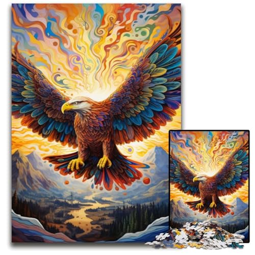 Bunter Adler, 1000-Teile-Puzzle, Geschenke, Unmögliches Puzzle für Erwachsene, Herausforderndes Denkspiel für Teenager, Familienspaß, Interaktives Spiel, 26x38cm/10,23x14,96 Zoll Bunter Adler, 1000-Teile-Puzzle, Geschenke, Unmögliches Puzzle für Erwachsene, Herausforderndes Denkspiel für Teenager, Familienspaß, Interaktives Spiel, 26x38cm/10,23x14,96 Zoll von MrChunlong