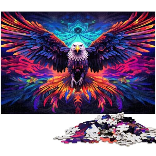 Bunter Adler, 1000-teiliges Puzzle, Holzpuzzle für Erwachsene, anspruchsvolles Denkspiel – entspannendes Spielzeug für Teenager, 50x75cm/19,68x29,52 Zoll Bunter Adler, 1000-teiliges Puzzle, Holzpuzzle für Erwachsene, anspruchsvolles Denkspiel – entspannendes Spielzeug für Teenager, 50x75cm/19,68x29,52 Zoll von MrChunlong