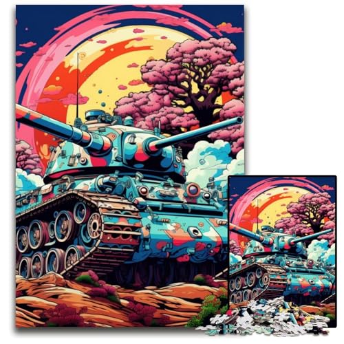 Bunter Kunstpanzer, 1000 Teile, Puzzle-Geschenke, Unmögliches Puzzle für Erwachsene, Herausforderndes Denkspiel für Teenager, Familienspaß, Interaktives Spiel, 50x75cm/19,68x29,52 Zoll Bunter Kunstpanzer, 1000 Teile, Puzzle-Geschenke, Unmögliches Puzzle für Erwachsene, Herausforderndes Denkspiel für Teenager, Familienspaß, Interaktives Spiel, 50x75cm/19,68x29,52 Zoll von MrChunlong