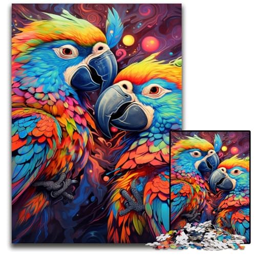 Bunter Papagei, 1000-teiliges Puzzle, schwierige Puzzles für Erwachsene für Teenager, Familienspieleabend, hirnfordernde Geschenkidee, 50x75cm/19,68x29,52 Zoll Bunter Papagei, 1000-teiliges Puzzle, schwierige Puzzles für Erwachsene für Teenager, Familienspieleabend, hirnfordernde Geschenkidee, 50x75cm/19,68x29,52 Zoll von MrChunlong