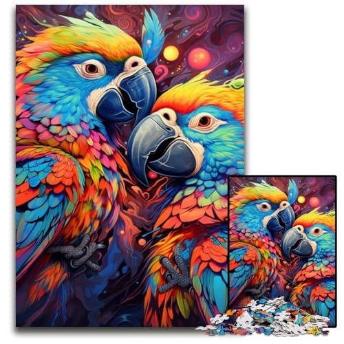 Bunter Papagei, 1000-teiliges Puzzle aus Pappe für Erwachsene, für Teenager und Jugendliche, ideales Geburtstags, 26x38cm/10,23x14,96 Zoll Bunter Papagei, 1000-teiliges Puzzle aus Pappe für Erwachsene, für Teenager und Jugendliche, ideales Geburtstags, 26x38cm/10,23x14,96 Zoll von MrChunlong