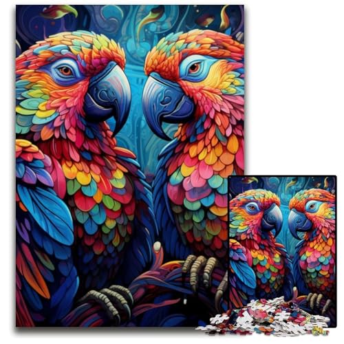 Bunter Papagei, 1000-teiliges Puzzle für Erwachsene, Papppuzzle, perfekte Dekoration für Zuhause oder das Büro, 26x38cm/10,23x14,96 Zoll Bunter Papagei, 1000-teiliges Puzzle für Erwachsene, Papppuzzle, perfekte Dekoration für Zuhause oder das Büro, 26x38cm/10,23x14,96 Zoll von MrChunlong