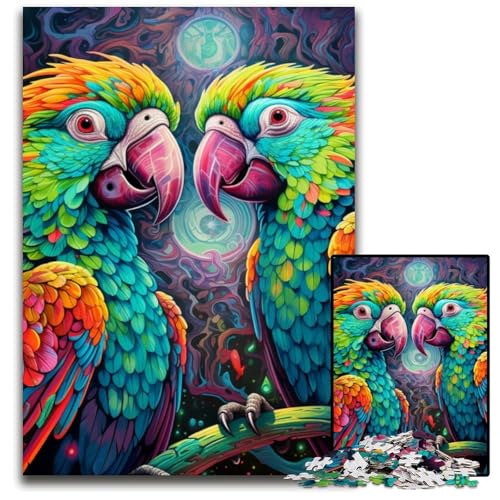 Bunter Papagei, 1000-teiliges Puzzle für Erwachsene, schwierige Puzzles für Erwachsene, Heimdekoration, 50x75cm/19,68x29,52 Zoll Bunter Papagei, 1000-teiliges Puzzle für Erwachsene, schwierige Puzzles für Erwachsene, Heimdekoration, 50x75cm/19,68x29,52 Zoll von MrChunlong