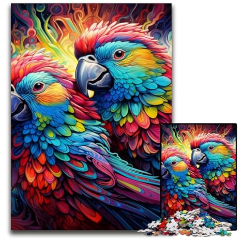 Bunter Papagei Puzzle für Erwachsene, 1000 Teile, Holzpuzzle, Denksportspiel für Teenager, 50x75cm/19,68x29,52 Zoll Bunter Papagei Puzzle für Erwachsene, 1000 Teile, Holzpuzzle, Denksportspiel für Teenager, 50x75cm/19,68x29,52 Zoll von MrChunlong