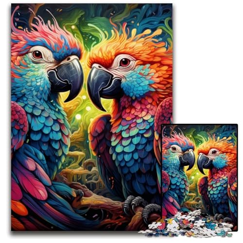 Bunter Papagei Puzzle für Erwachsene, 1000 Teile, Holzpuzzle, Denksportspiel für Teenager, 50x75cm/19,68x29,52 Zoll Bunter Papagei Puzzle für Erwachsene, 1000 Teile, Holzpuzzle, Denksportspiel für Teenager, 50x75cm/19,68x29,52 Zoll von MrChunlong