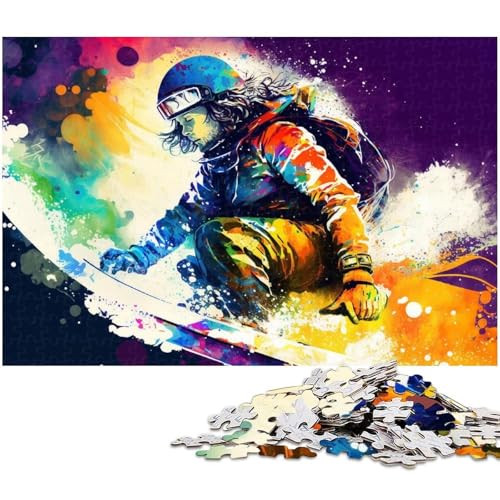 Bunter Skifahrer, 1000-teiliges Puzzle, Holzpuzzle für Erwachsene, anspruchsvolles Denkspiel – entspannendes Spielzeug für Teenager, 50x75cm/19,68x29,52 Zoll Bunter Skifahrer, 1000-teiliges Puzzle, Holzpuzzle für Erwachsene, anspruchsvolles Denkspiel – entspannendes Spielzeug für Teenager, 50x75cm/19,68x29,52 Zoll von MrChunlong