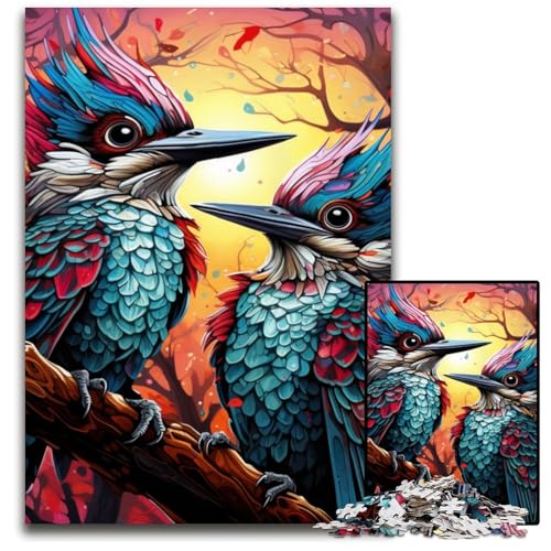 Bunter Specht, 1000-teiliges Puzzle, Geschenke, Unmögliches Puzzle für Erwachsene, Herausforderndes Denkspiel für Teenager, Familienspaß, Interaktives Spiel, 50x75cm/19,68x29,52 Zoll Bunter Specht, 1000-teiliges Puzzle, Geschenke, Unmögliches Puzzle für Erwachsene, Herausforderndes Denkspiel für Teenager, Familienspaß, Interaktives Spiel, 50x75cm/19,68x29,52 Zoll von MrChunlong