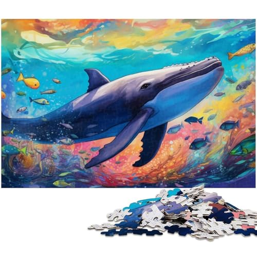 Bunter Wal, 1000 Teile Puzzle, Geschenke, Unmögliches Puzzle für Erwachsene, Herausforderndes Denkspiel für Teenager, Familienspaß, Interaktives Spiel, 26x38cm/10,23x14,96 Zoll Bunter Wal, 1000 Teile Puzzle, Geschenke, Unmögliches Puzzle für Erwachsene, Herausforderndes Denkspiel für Teenager, Familienspaß, Interaktives Spiel, 26x38cm/10,23x14,96 Zoll von MrChunlong