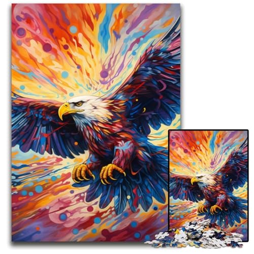 Buntes Adler-Puzzle, 1000 Teile, für Erwachsene, Papppuzzle, ideal für Teenager und Sammler, Reisegeschenk, Familienaktivität, 26x38cm/10,23x14,96 Zoll Buntes Adler-Puzzle, 1000 Teile, für Erwachsene, Papppuzzle, ideal für Teenager und Sammler, Reisegeschenk, Familienaktivität, 26x38cm/10,23x14,96 Zoll von MrChunlong